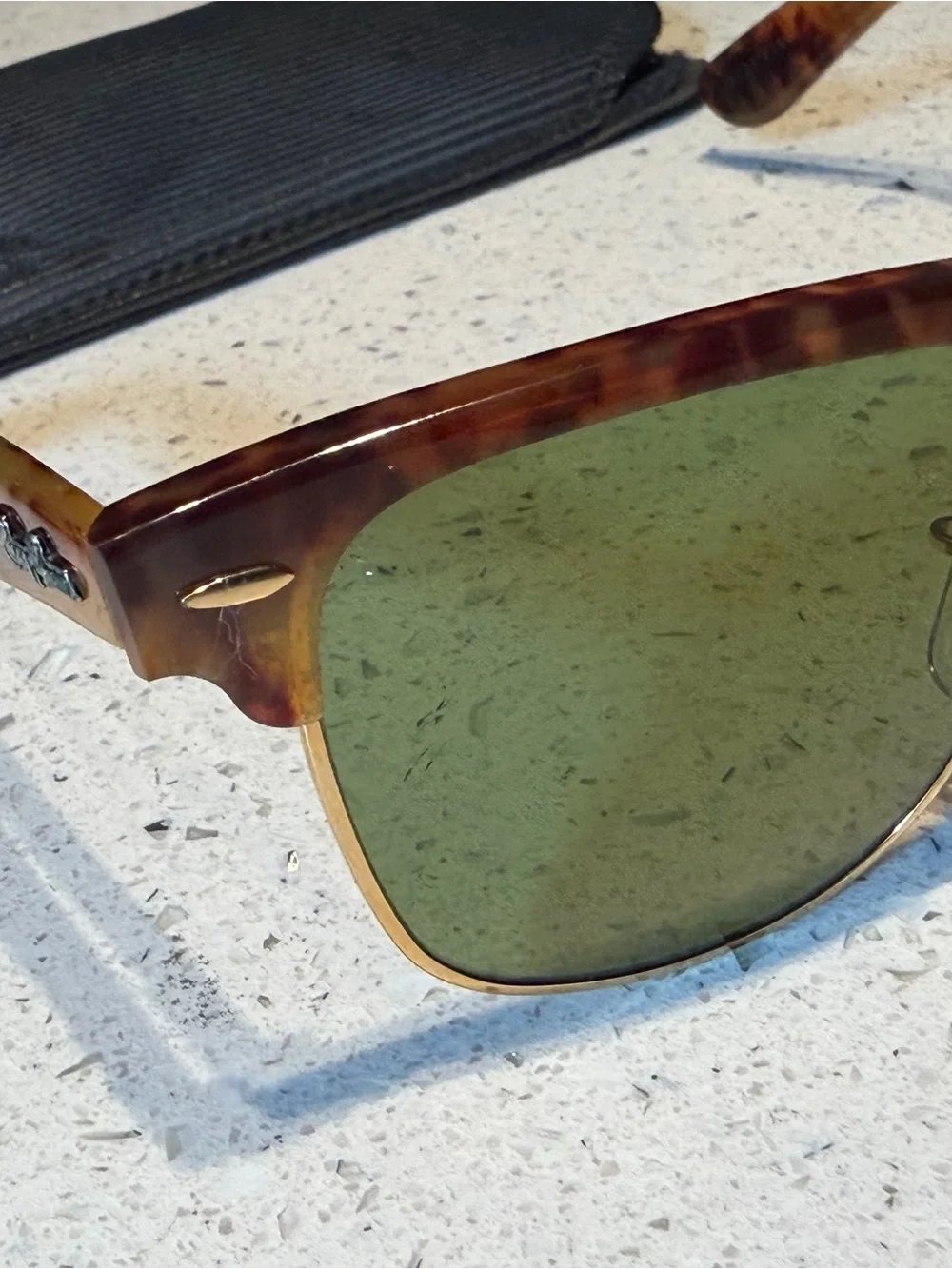 Ray-Ban vintage bl wayfarer max Tortoise Brown Patterned Sunglass Arms